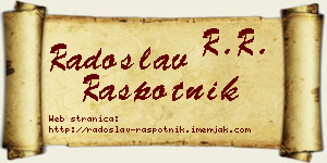 Radoslav Raspotnik vizit kartica